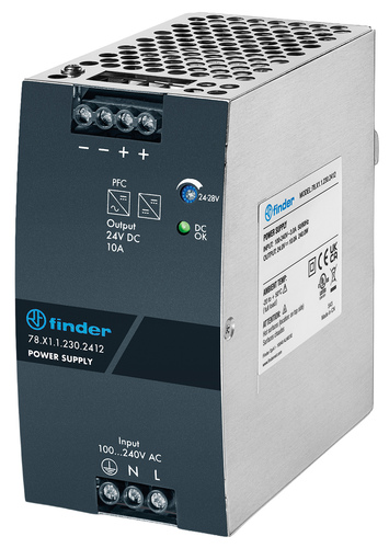 Finder Schaltnetzteil 10 A 24VDC 240W 78.X1.1.230.2412 Finder Schaltnetzteil 10 A 24VDC 240W 78.X1.1.230.2412