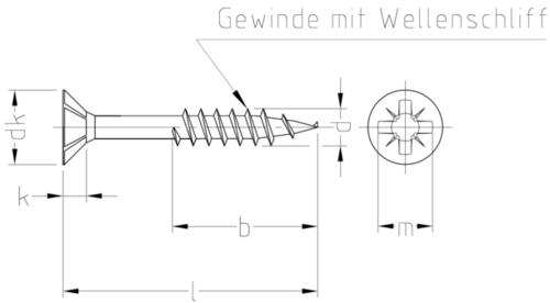 Dresselhaus JD Plus Universalschraube Senkkopf-Z, A2 3787/000/02 6x90