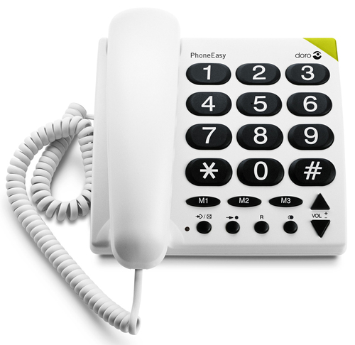 Komsa Großtastentelefon schnurgebunden doroPhoneEasy311c weiß