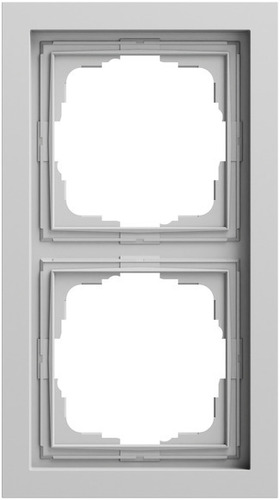 Gira Abdeckrahmen 2-fach flach Gira F200 Grau m(lack.) 0212765