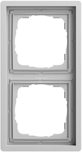 Gira Abdeckrahmen 2-fach Gira F100 Grau m(lack.) 0212176