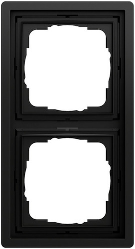 Gira Abdeckrahmen 2-fach Gira F100 Schwarz m(lack.) 0212174