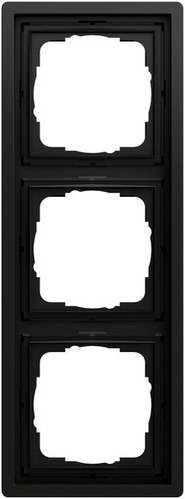 Gira Abdeckrahmen 3-fach Gira F100 Schwarz m(lack.) 0213174