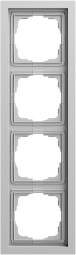 Gira Abdeckrahmen 4-fach flach Gira F200 Grau m(lack.) 0214765