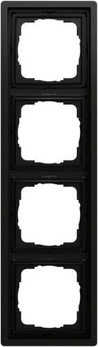 Gira Abdeckrahmen 4-fach Gira F100 Schwarz m(lack.) 0214174