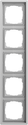 Gira Abdeckrahmen 5-fach Gira F100 Grau m(lack.) 0215176