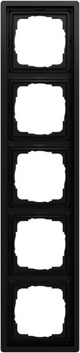 Gira Abdeckrahmen 5-fach Gira F100 Schwarz m(lack.) 0215174
