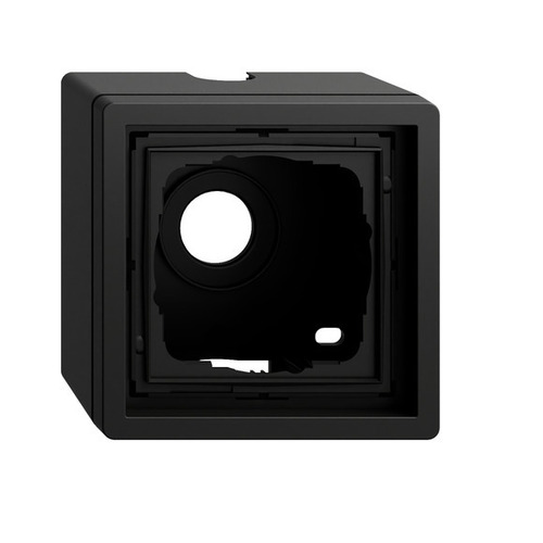 Gira AP-Gehäuse 1-fach + Rahmen Gira F100 Schwarz 0061174