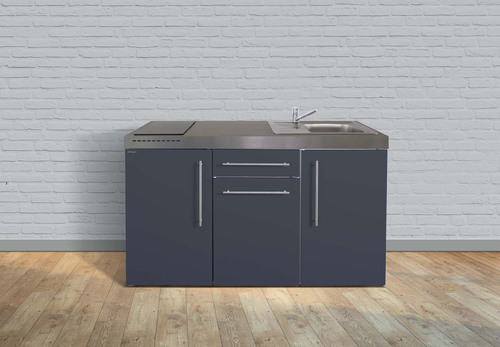 Stengel Miniküche Premiumline Schiefergrau MPSG160GKFliBre2Sn