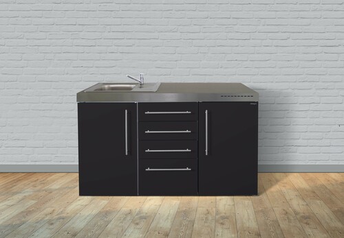 Stengel Miniküche Premiumline Schwarz matt MPSM150BliS