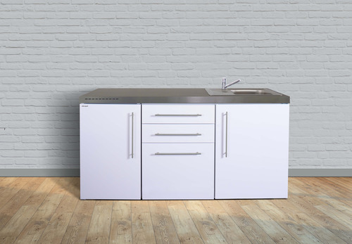 Stengel Miniküche Premiumline Schwarz matt MPSM170KSliBre2Sn