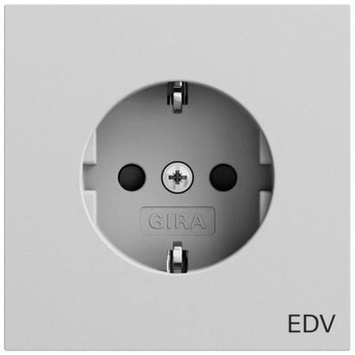 Gira Steckdose. Aufdruck EDV + SP System 70 446176