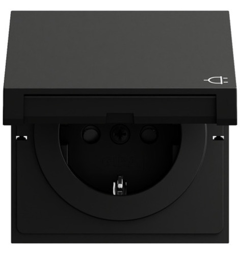 Gira Steckdose. KD + SP System 70 Schwarz 441474