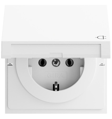 Gira Steckdose. KD System 70 Reinweiß m(lack.) 445472