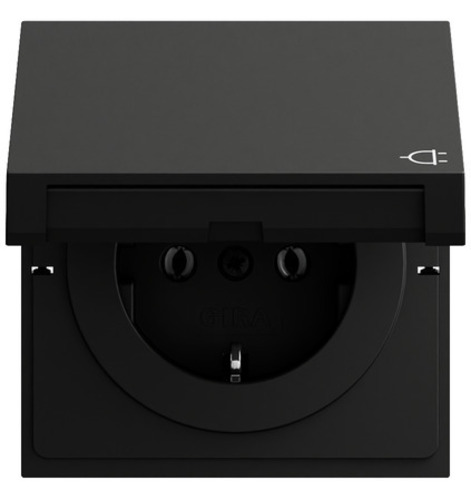 Gira Steckdose. KD System 70 Schwarz m(lack.) 445474