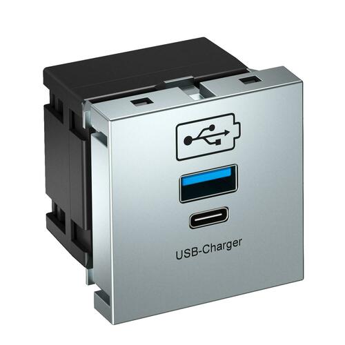 OBO Bettermann Vertr USB Ladegerät mit 3.0 A Ladestrom 45x45x42 MTG-2UC QC AL1