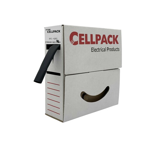 Cellpack Schrumpfschlauch in Abrollbox 4m SB/24-8/schwarz/4m Cellpack Schrumpfschlauch in Abrollbox 4m SB/24-8/schwarz/4m