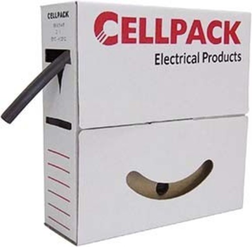 Cellpack Schrumpfschlauch in Abrollbox 15m SB 1.6-08 sw