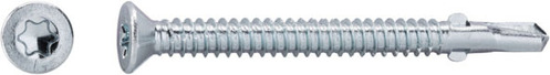 Dresselhaus Bohrschraube mit Flügeln + Rippen, Senkkopf-O 6586/001/01 6,3x70