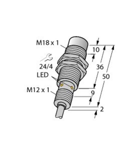 Turck Sensor induktiv NI15UEM18WDAP6XH1141