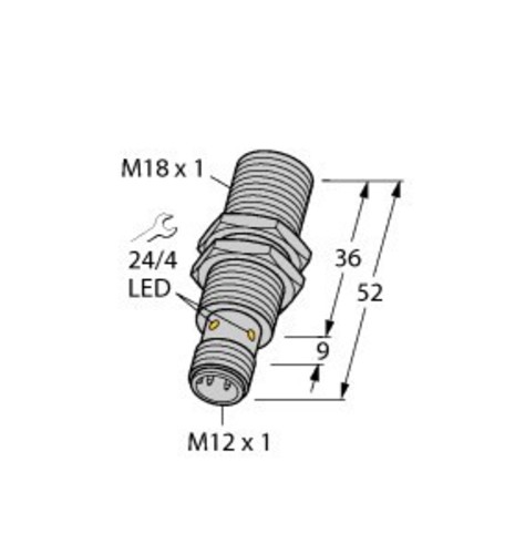 Turck Sensor induktiv BI8-M18-VP6X 7M