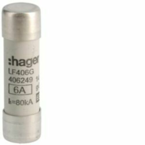 Hager Sicherung 14x51mm gG 6A LF406G Hager Sicherung 14x51mm gG 6A LF406G