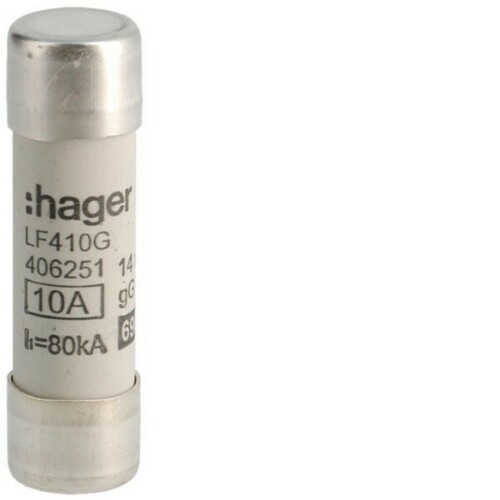 Hager Sicherung 14x51mm gG 10A LF410G Hager Sicherung 14x51mm gG 10A LF410G
