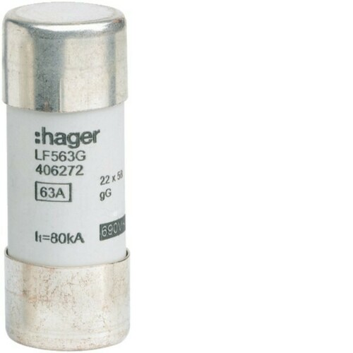Hager Zylindersicherung 22x58mm gG 25A LF525G Hager Zylindersicherung 22x58mm gG 25A LF525G
