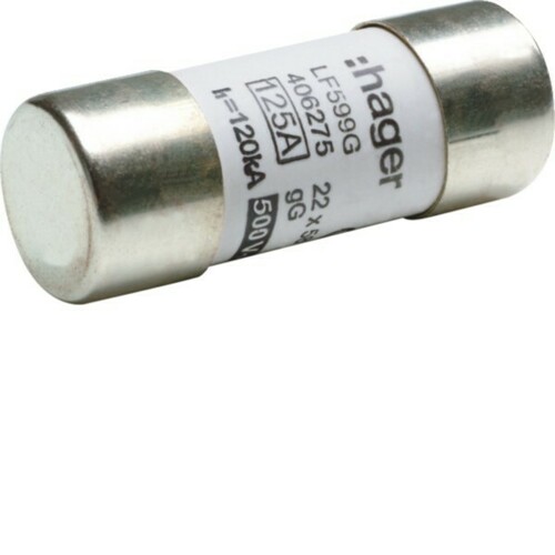 Hager Zylindersicherung 22x58mm gG 125A LF599G Hager Zylindersicherung 22x58mm gG 125A LF599G