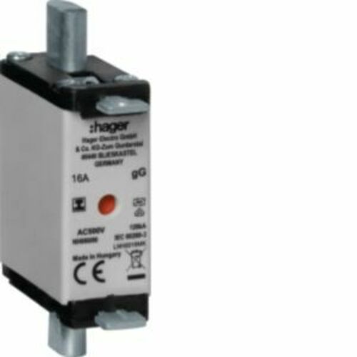 Hager NH-Sicherung NH000 gG 500V 16A Iso-Griff LNH0016MK