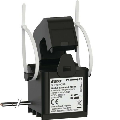Hager Klappwandler SC1 18mm 100/5A SRR01005A Hager Klappwandler SC1 18mm 100/5A SRR01005A