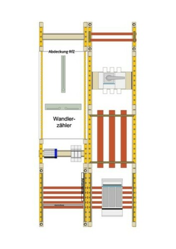 Hager Wandler-und Messfeld 3.pol 160A UF32WE10-SE Hager Wandler-und Messfeld 3.pol 160A UF32WE10-SE