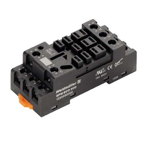 Weidmüller Relaissockel 3 Wechsler Schraubanschluss SPW ECO 3CO Weidmüller Relaissockel 3 Wechsler Schraubanschluss SPW ECO 3CO