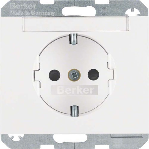 Berker SCHUKO-Steckdose pws m.Beschriftungsfeld 47387009