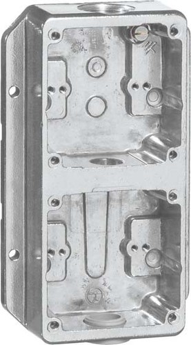 Peha Gehäuse-Unterteil aluminium guss für AP-Geräte 2-fach D 392.69 AGU WA