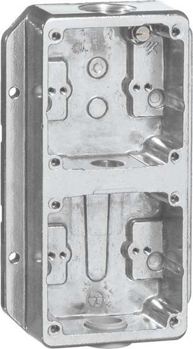 Peha Gehäuse-Unterteil aluminium guss für AP-Geräte 2-fach D 397.69 AGU WA