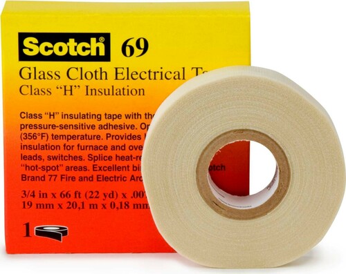 3M Deutschland Glasfaser Gewebeband 19mm x33m x0,18mm weiß ET6919x33