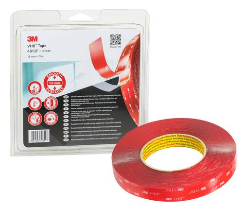 3M Deutschland Klebeband doppelseitig transp., 19mm x11m 4910F/IPS