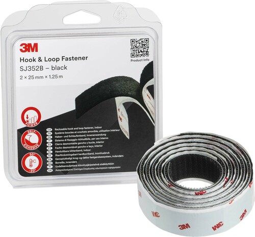 3M Deutschland Klettband Haken Schlaufen 25mmx1,25m,4,4mm SJ352B/IPS