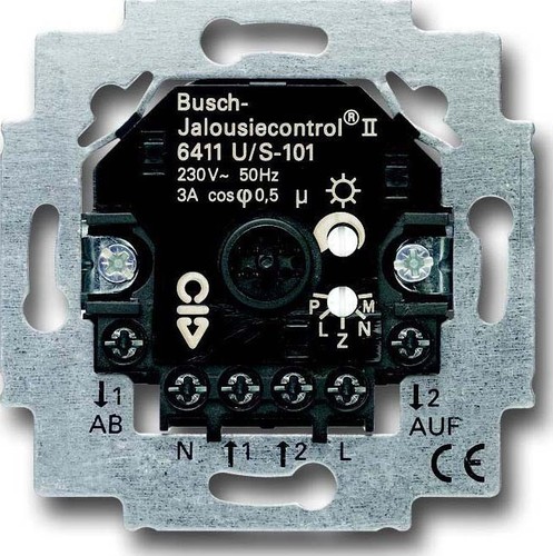 Busch-Jaeger Jalousiecontrol-Einsatz 2Schliesser 3A 690VA 6411 U/S-101