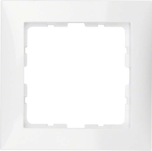 Berker Rahmen 1-fach polarweiß glänzend senkrecht/waagerecht 10118989
