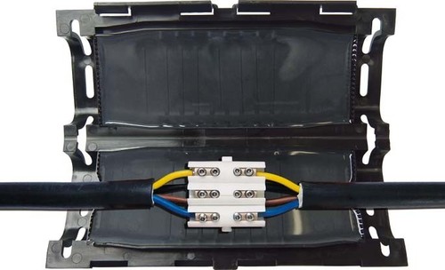 Cellpack Gel-Verbindungsmuffe mit Verbinderblock EASY/2 V