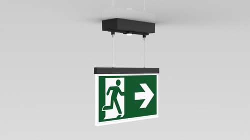 RP-Technik LED-Rettungszeichenleuchte ZB + ML, anthrazit AMDT009ML-AZ