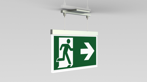 RP-Technik LED-Rettungszeichenleuchte EB + SC/1h AMEC001SC-E