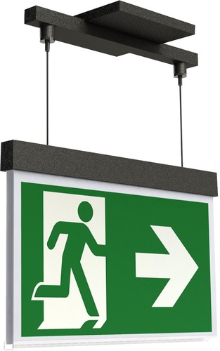 RP-Technik LED-Rettungszeichenleuchte ZB, Edelstahloptik AMEC009-E