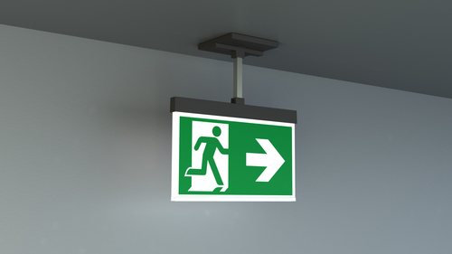 RP-Technik LED-Rettungszeichenleuchte EB + SC/1h, anthr. AMEP001SC-AZ