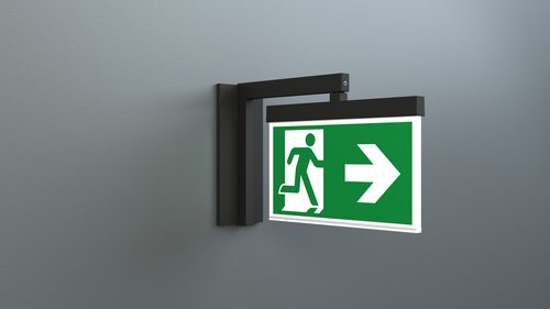 RP-Technik LED-Rettungszeichenleuchte EB + SC/3h, anthr. AMRA003SC-AZ