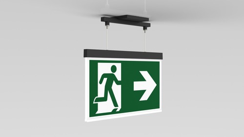 RP-Technik LED-Rettungszeichenleuchte ZB + ML, anthrazit AXEC009ML-AZ