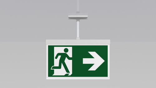 RP-Technik LED-Rettungszeichenleuchte EB + SC/1h AXEP001SC