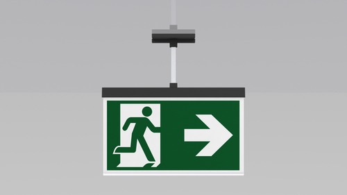 RP-Technik LED-Rettungszeichenleuchte ZB, anthrazit AXEP009-AZ